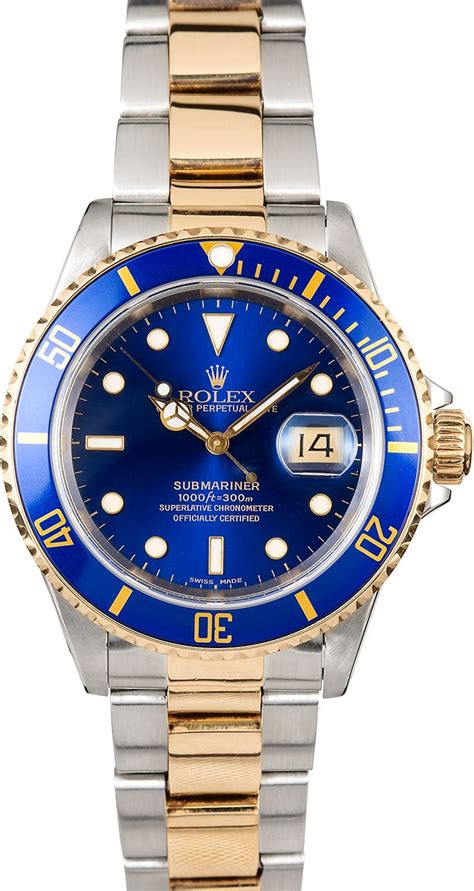 rolex gold blue silver|blue and gold rolex submariner.